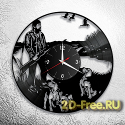 Часы на пластинке охота 3