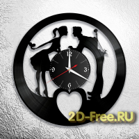 Часы на пластинке пара с именами