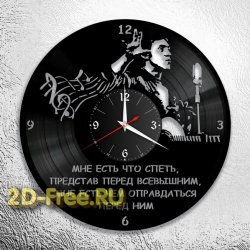 Часы из пластинки русская музыка Высоцкий 7