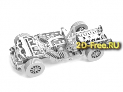 Машина V8 CAR Model 2D макет