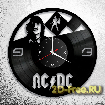 Часы из пластинки Зарубежная музыка AC/DC #5