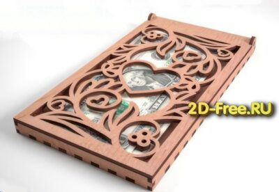 Купюрница 2D макет для лазерной резки