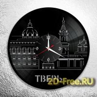 Часы на пластинке города Тверь