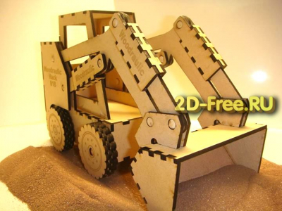 Мини трактор bobcat 2D макет