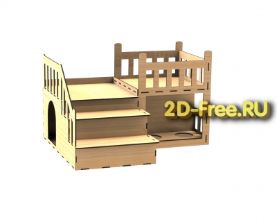 Собачья будка 2D макет