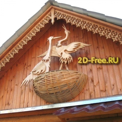 Аисты макет для лазерной резки