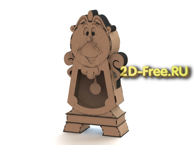 Часы шкаф 2D макет