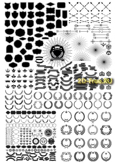 Векторы набор Free Vectors for Laser Cutting 223