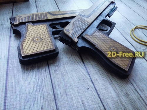 Пистолет ПМ 2D макет для лазерной резки