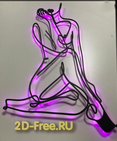Девушка 2D макет для лазерной резки