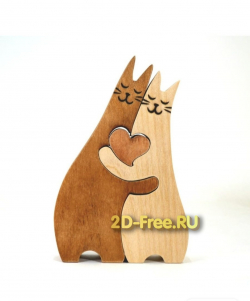 Фигурки кошкина любовь 2D макет