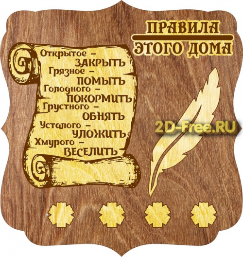 Правила дома макет