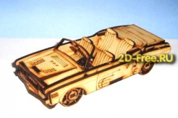 Машинка Кабриолет 0,35 2D макет