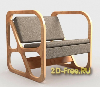 Кресло домашнее 2D макет для лазерной резки