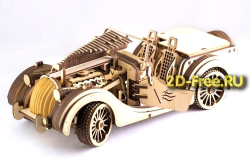 Машинка Roadster VM-01 2D макет для лазерной резки