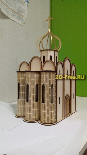 Модель храма макет для лазерной резки