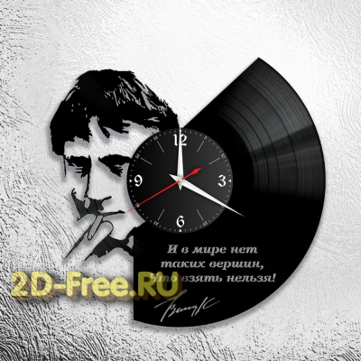 Часы из пластинки русская музыка Высоцкий 2