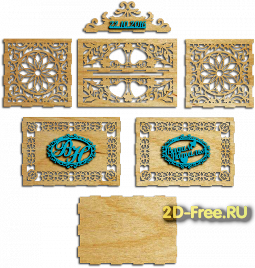 Шкатулка для лазерной резки 08