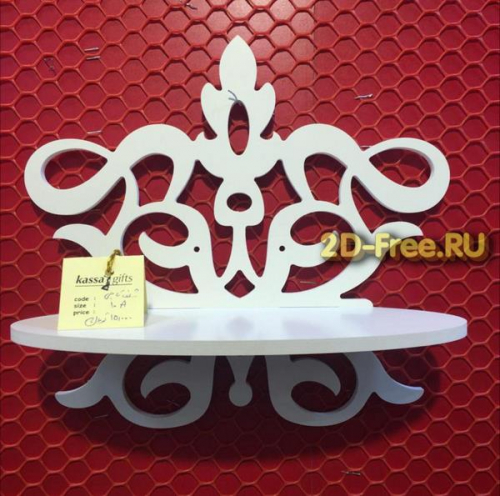 Полка резная макет для лазерного станка