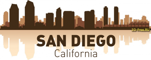 Vector American cities San Diego cdr format