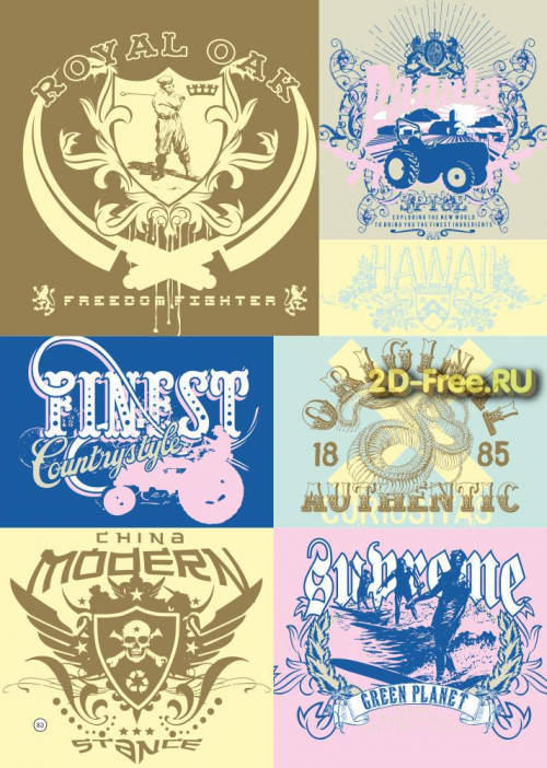 Рисунки на футболки T-shirt vector free 12