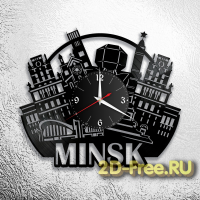 Часы на пластинке города Минск 2