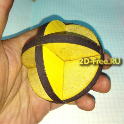 Шар мдф 2D макет для лазерной резки