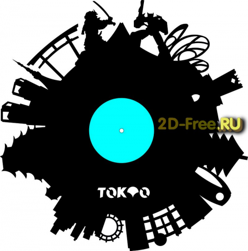Часы Токио макет 16 cdr формат