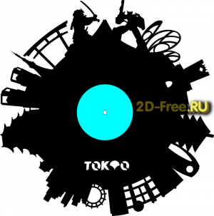 Часы Токио макет 16 cdr формат