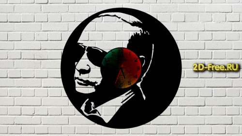 Часы Путин макет 82 формат cdr