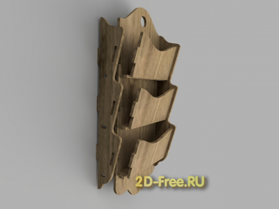 Полка настенная 2D макет для лазерной резки