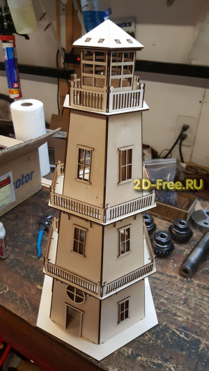 Маяк макет для лазерной резки