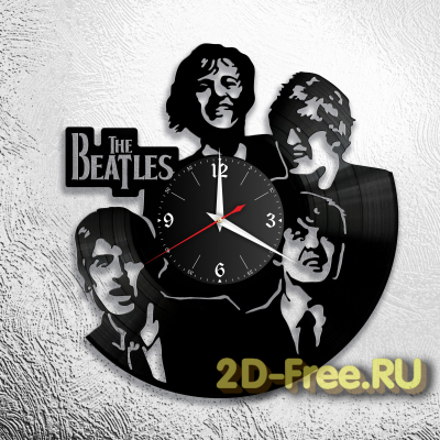 Часы из пластинки музыка BEATLES 3