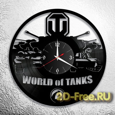 Часы на пластинке WOT 2