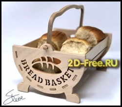 Хлебница 2D макет для лазерной резки