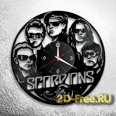 Часы из пластинки музыка Scorpions
