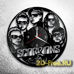 Часы из пластинки музыка Scorpions