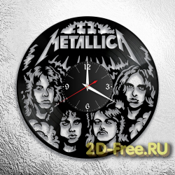 Часы из пластинки музыка Metallica 4