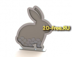 Заяц планшетный 2D макет