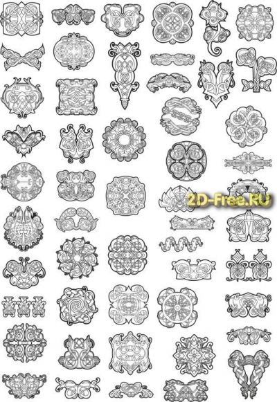 Векторы набор Free Vectors for Laser Cutting 028