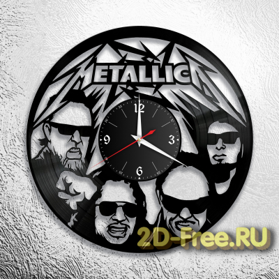 Часы из пластинки музыка Metallica