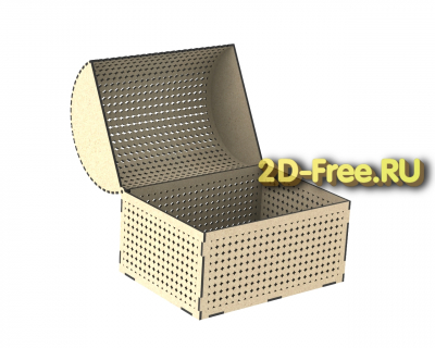 Сундук 2D макет для лазерной резки