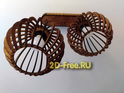 Светильник из дерева