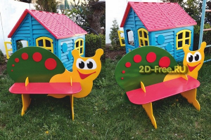 Скамейка улитка макет