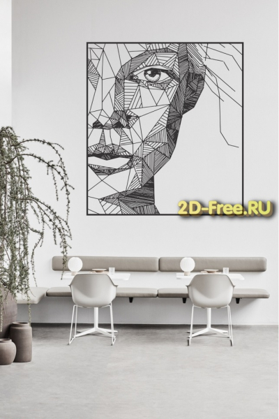 Панно на стену лицо формат cdr
