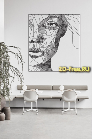 Панно на стену лицо формат cdr