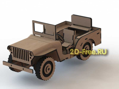 Jeep 2D макет для лазерной резки