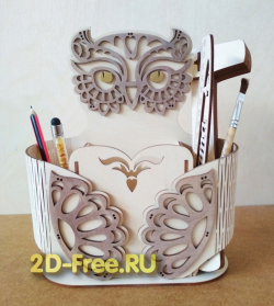 Органайзер сова 2D макет