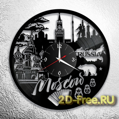 Часы на пластинке города Москва