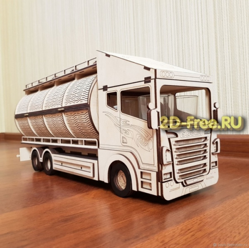 Scania фура макет для лазерной резкиScania фура макет для лазерной резки